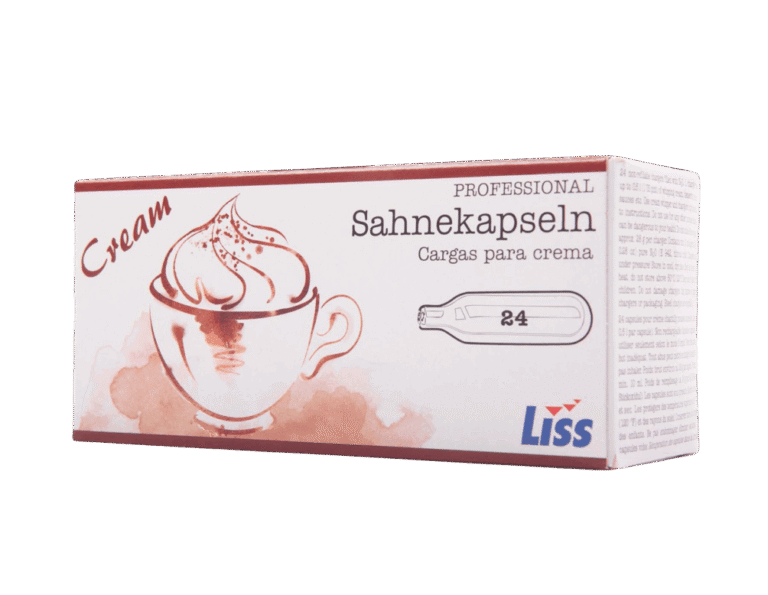 Liss 8g cream chargers box – buy Liss N2O chargers, packs of 24 to 2,400
