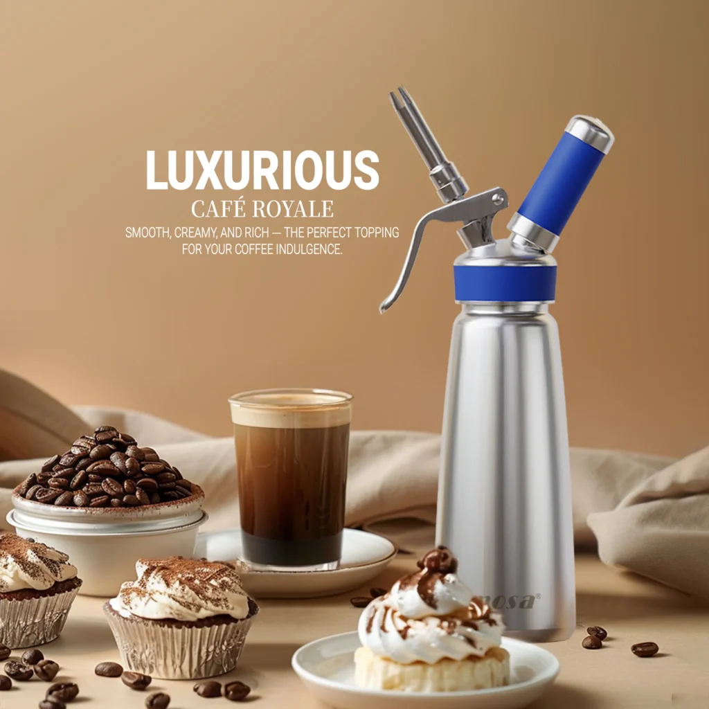 MOSA professional stainless steel whipped cream dispenser – buy online with fast UK delivery