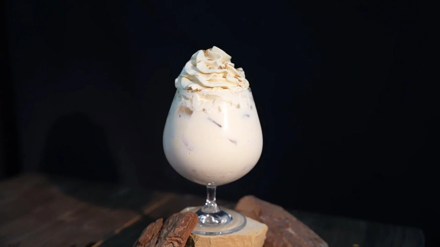 Mibu Rice Milk Tea with Rose Cream Cloud made with MOSA chargers
